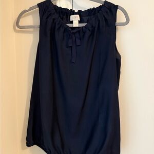 LOFT Women's Dark Blue Sleeveless Blouse